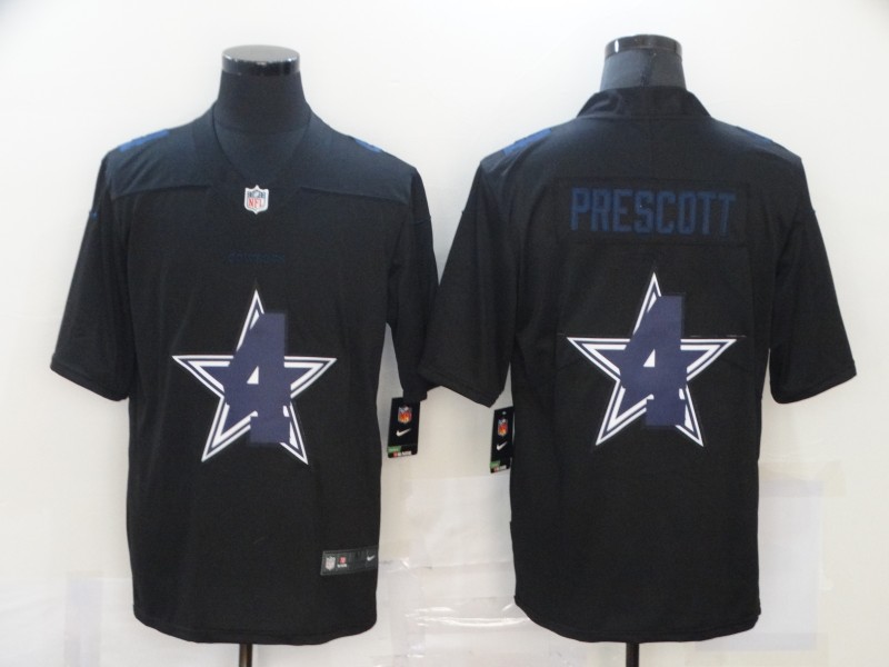 Men's Dallas Cowboys #4 Dak Prescott Black Alternate Jersey